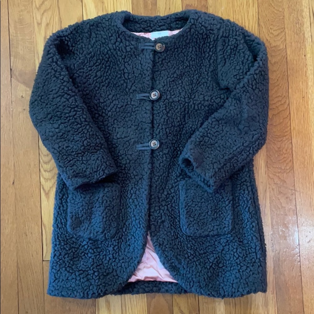 Hanna Andersson 3/4 length grey coat, US 6-7.